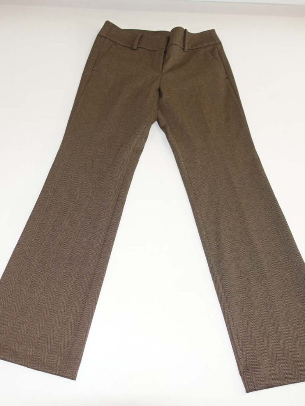 Ann Taylor Women's Herringbone The Trouser Mid Rise Pants Size 4 NWT 32" Inseam